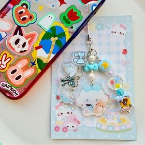 cinnamoroll double sided tassel acrylic phonecharm phonestrap keychain